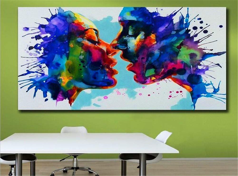 N / A 5D "zrób to sam" malarstwo diamentowe dla dorosłych, kompletny zestaw, abstrakcyjny charakter 80 x 160 cm, diamentowy obraz, kryształ, stras, haft krzyżykowy, zestaw do haftu, duży diament, sztuka do dekoracji ściany