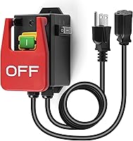 Vista 10 de Interruptor de seguridad monofásico de 110 V, interruptor de mesa Ortis Router con 2 enchufes hembra y arranque/parada sincronizados, paleta