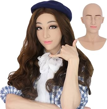 Amazon.co.jp: フィメールマスク シリコンマスク 女装仮面 シリコン