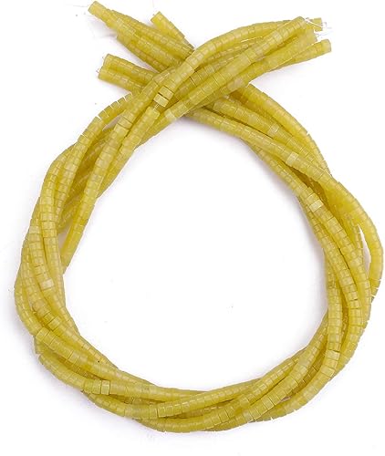 Miniatura 264 de Cuentas espaciadoras de jaspe marrón natural, cuentas sueltas de disco Rondelle, cuentas sueltas para hacer joyas, 0.157 in x 0.079 in, 15.0 in