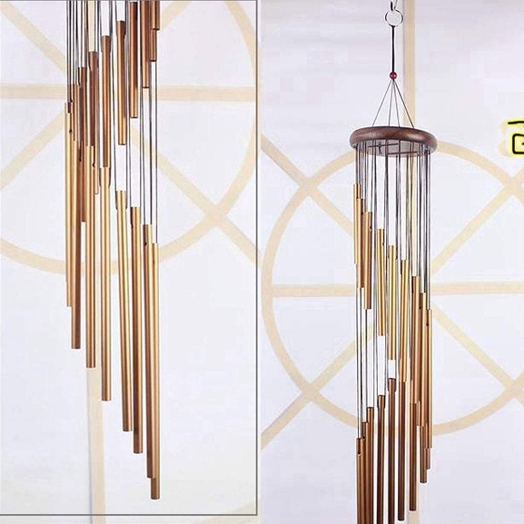 S3YT8U Mobilne dzwonki wietrzne zewnętrzne duże dzwonki 36 "pamiątkowy dzwonek ogrodowy z 18 aluminiowymi rurkami wystrój patio ogrodowego prezent