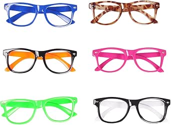 seekingtag Children Stylish Cute Glasses Frame Without Lenses, Pack of 6