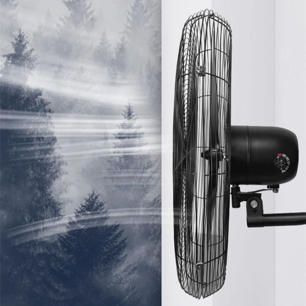 Ventilador De Pared Potente, Ventilador Industrial De Pared De 21/27/31 Pulgadas, Ventilador Eléctrico, 3 Modos De Ventilación, Oscilación De 120°, Para Dormitorio, Invernadero, Gimnasio, Oficina, 55