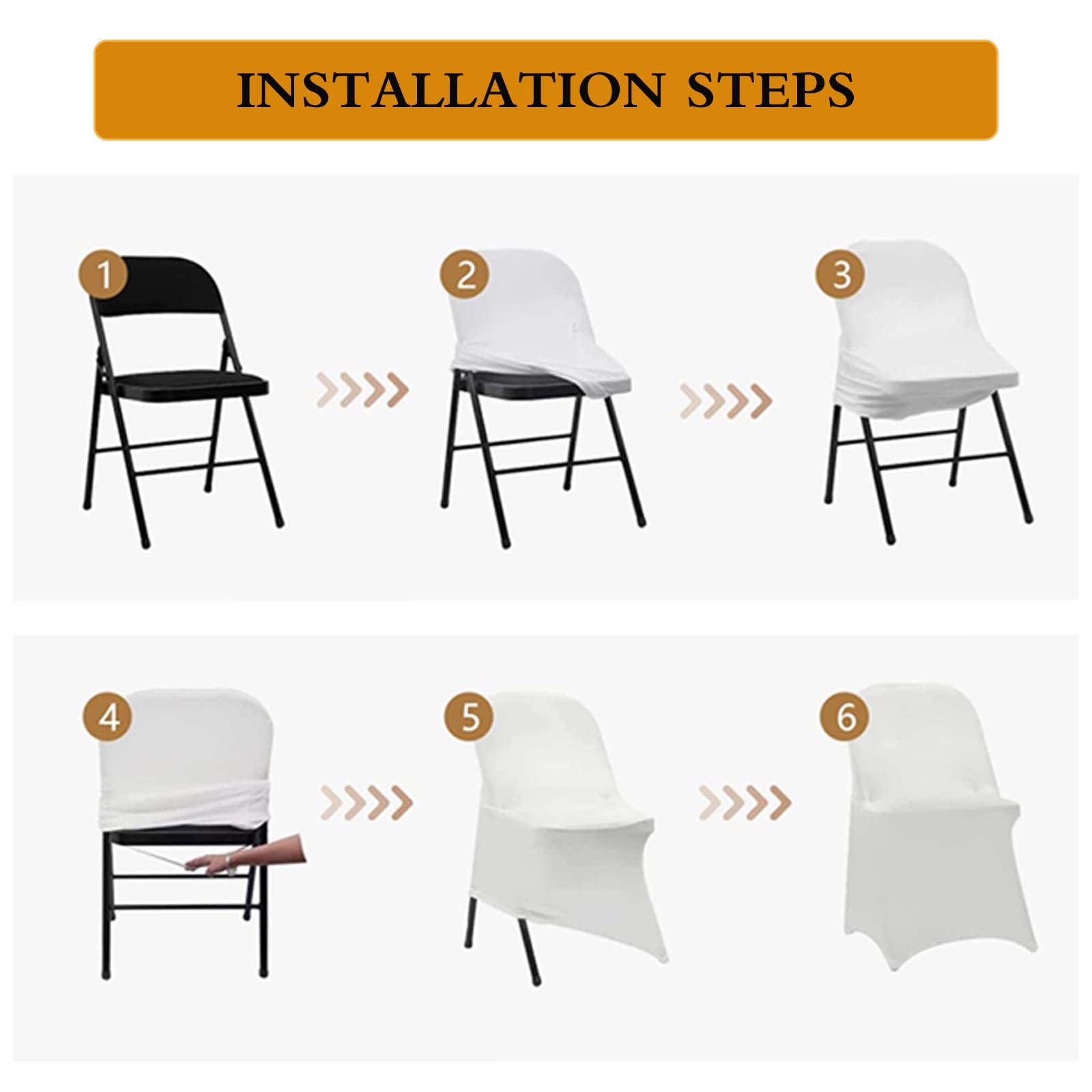 Lot de 2 housses de chaise extensibles en élasthanne pour chaises de fête, décoration de mariage, cérémonie et réception Beige