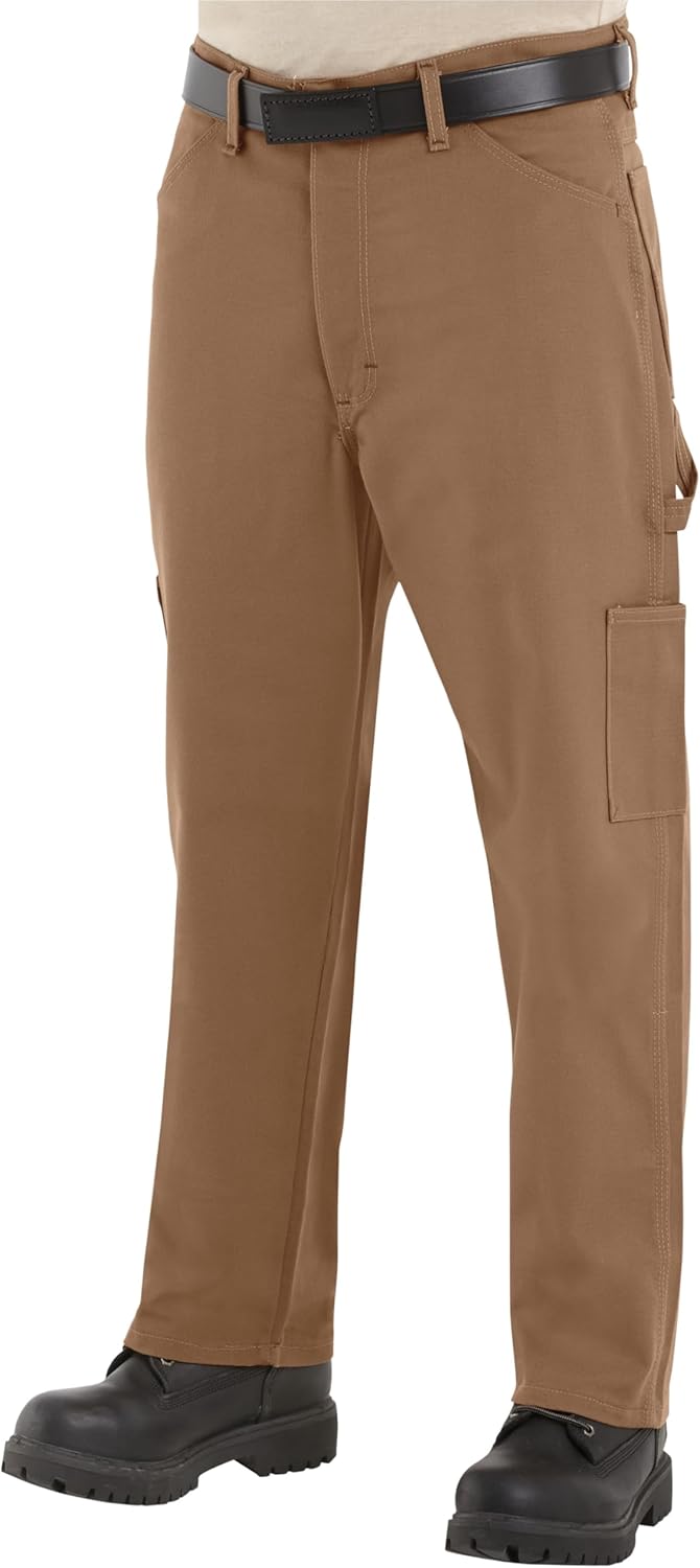 Bulwark Men's ComforTouch Dungaree Pant, Brown Duck, 28W x 30L