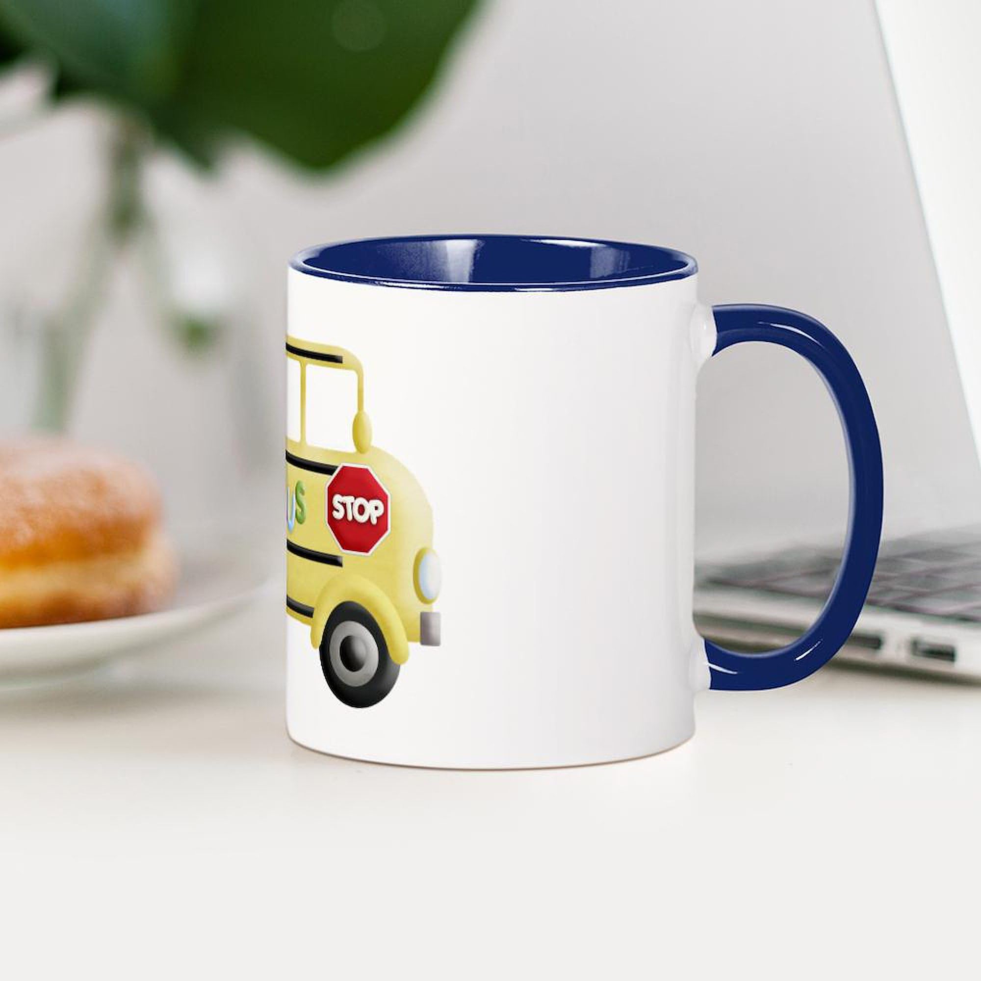 CafePress イエロー スクールバス ユニーク 装飾 10インチ 壁掛け時計並行輸入