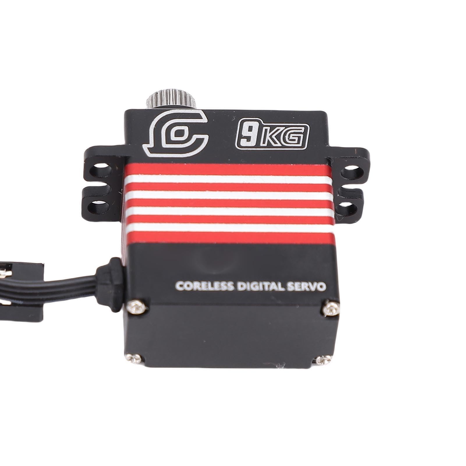 servo digital RC de 9 kg con brazo IP66 Reemplazo de servo de metal a prueba de agua para SCX10 III 1 18 Crawler Control de precisión de alto par para entusiastas de (Roja)