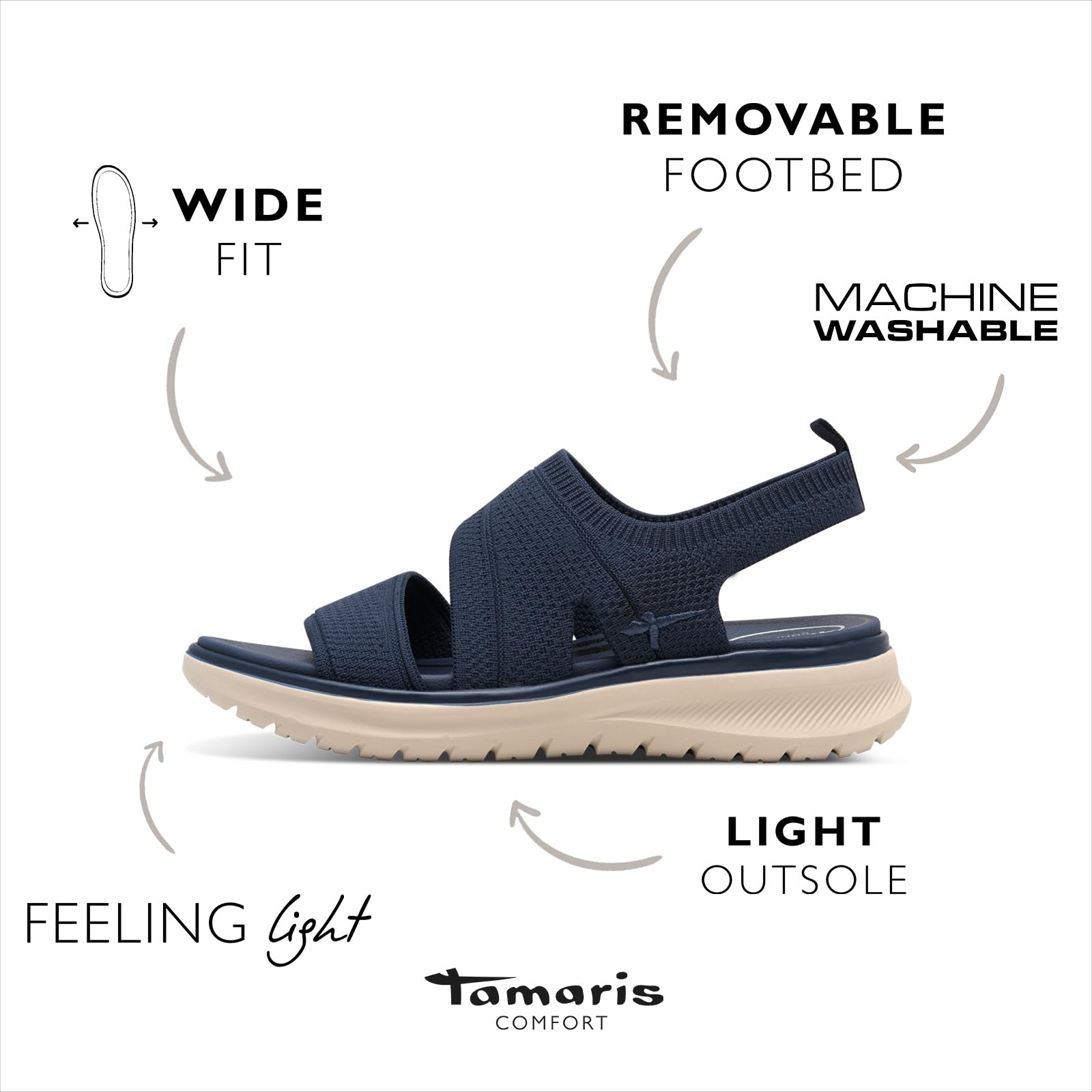 Tamaris Kobiety Tamaris Comfort Damen Sandale Tc VeganSandał