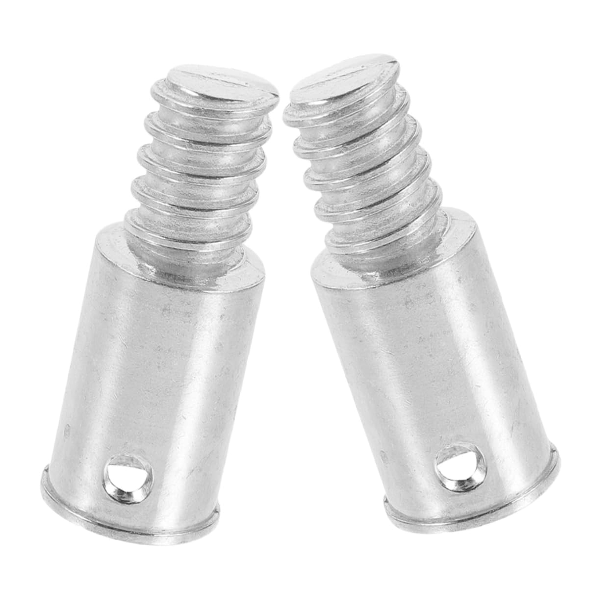 FOMIYES 2pcs Aluminum Alloy Threaded Headgear Broom Handle Tips Broom Handle Threaded Tip Broom Handle Tip Replacement Mop Stick Tip Replacement Extension Pole Threaded Adapter