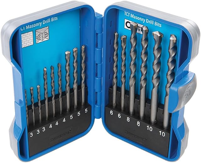 Silverline 723650 TCT Masonry Drill Bit Set 15pce 3 - 10 mm
