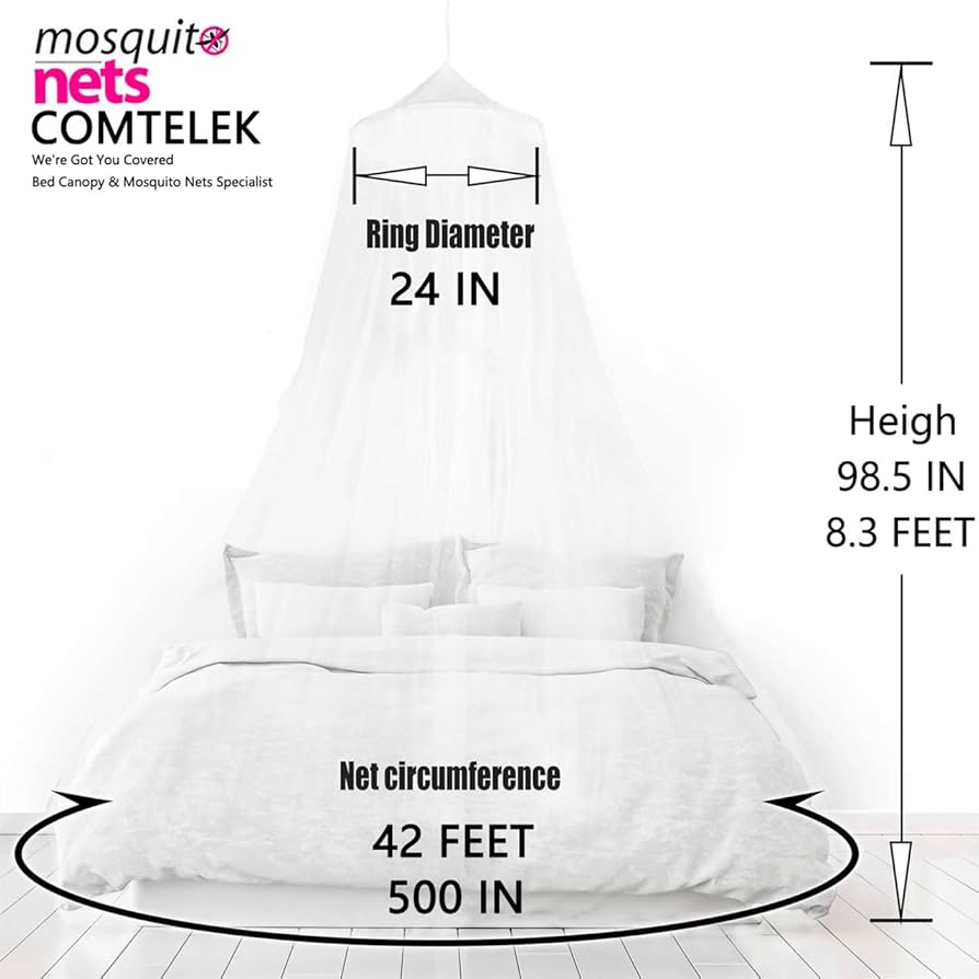 Bed Canopy Dome Hanging Mosquito Nets Luxurious Princess Bed Curtain With String Lights Easy Ceiling Mounted For Single Full Queen King Size Bed