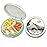 Serfeymi Small Pill Box - 3 Compartments Portable Pill Box for Purse Pocket, Compact Mini Travel Pill Case - Suitable for Medicine, Vitamin, Fish Oil, Supplements - White(Mountain Sunrise)