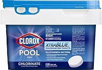 Clorox Pool&Spa XtraBlue 3" Chlorinating Tablets 5LB - Kills Bacteria, Stops Algae, Long-Lasting Protection for Crystal Clear Pools