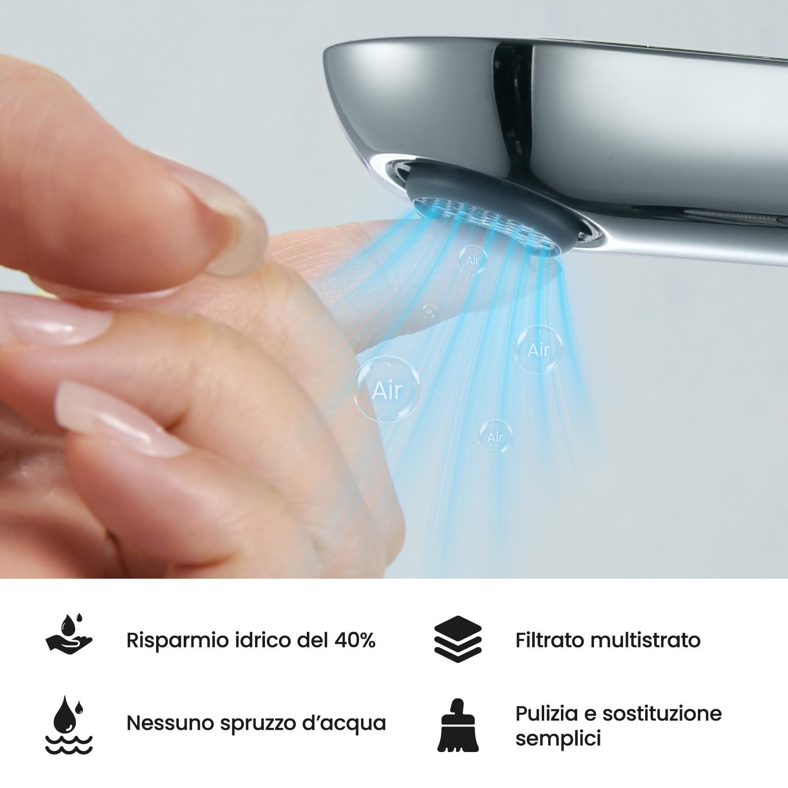 CECIPA Rubinetto Bagno Lavabo,Miscelatore Lavabo Bagno,Altezza 16,4 cm | Miscelatore Monocomando Lavabo a Risparmio Idrico,con Cartuccia Ceramica e Tubi di Collegamento da 60 cm,Cromato
