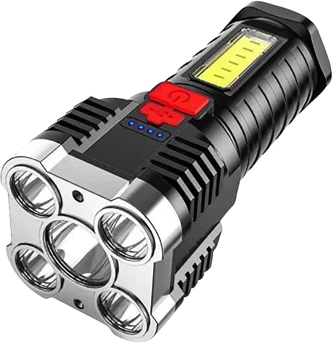 Rechargeable Handheld LED Flashlight, Waterproof High Endurance Outdoor