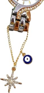 pradhan accessories Gold Plated Star with Mini Evil Eye Watch Charms for Women, Anti-Tarnish Jewellery for Smartwatch, Leather Straps, Handcrafted, Lightweight For Daily Use, Office, Gifting-picture-13
