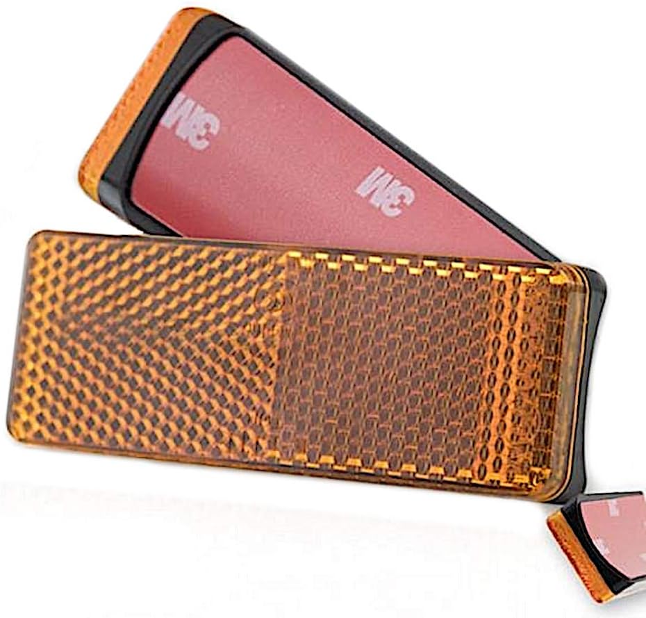 Reflektor Set Für Fahrrad & Motorrad - 2x Gelbe Katzenaugen Reflektoren Selbstklebend