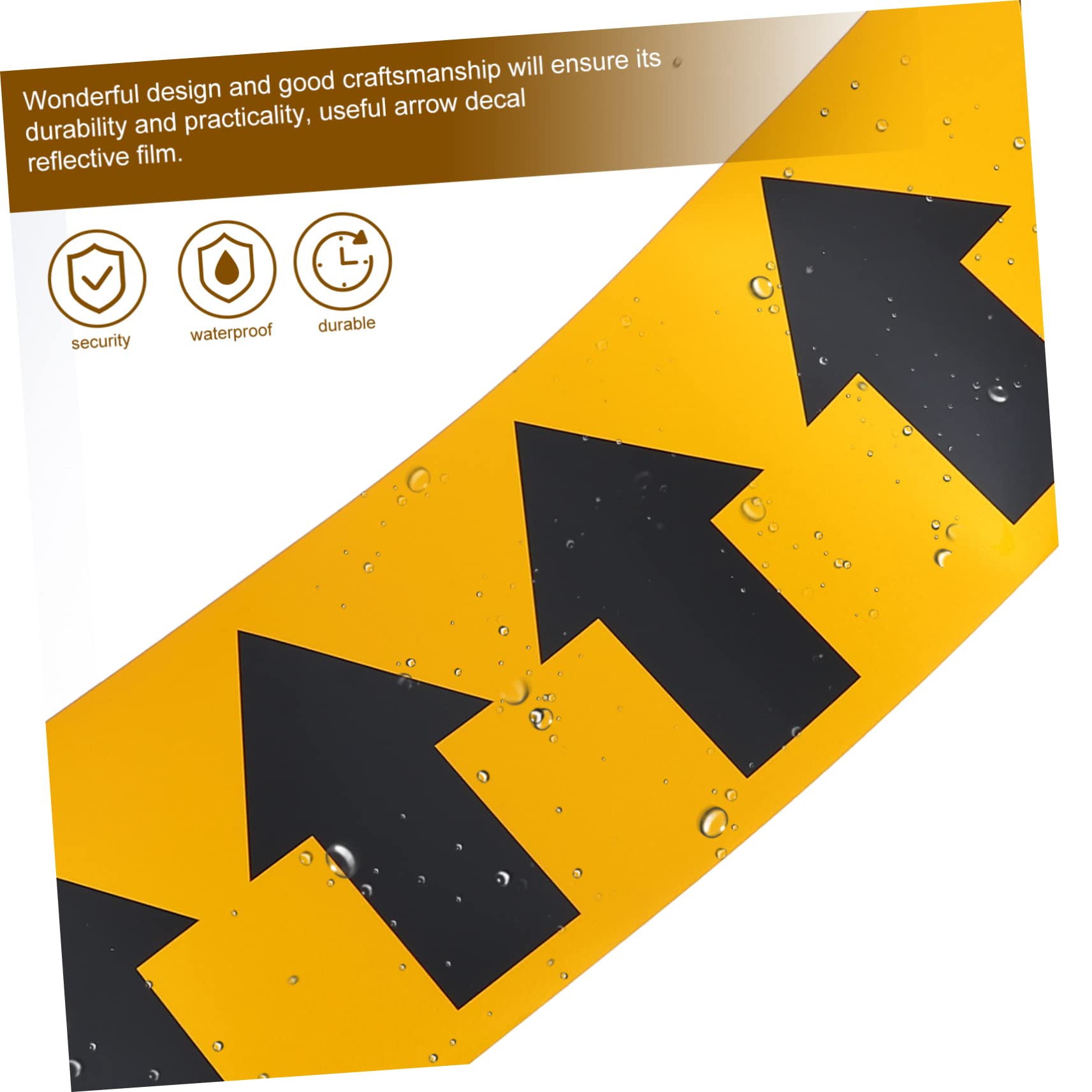 Cabilock Calcomanía de Flecha de Marcado en Pvc Negro para Señalización Industrial, Fácil y Conveniente de Usar, Adecuado para Marcar Tuberías y Rutas
