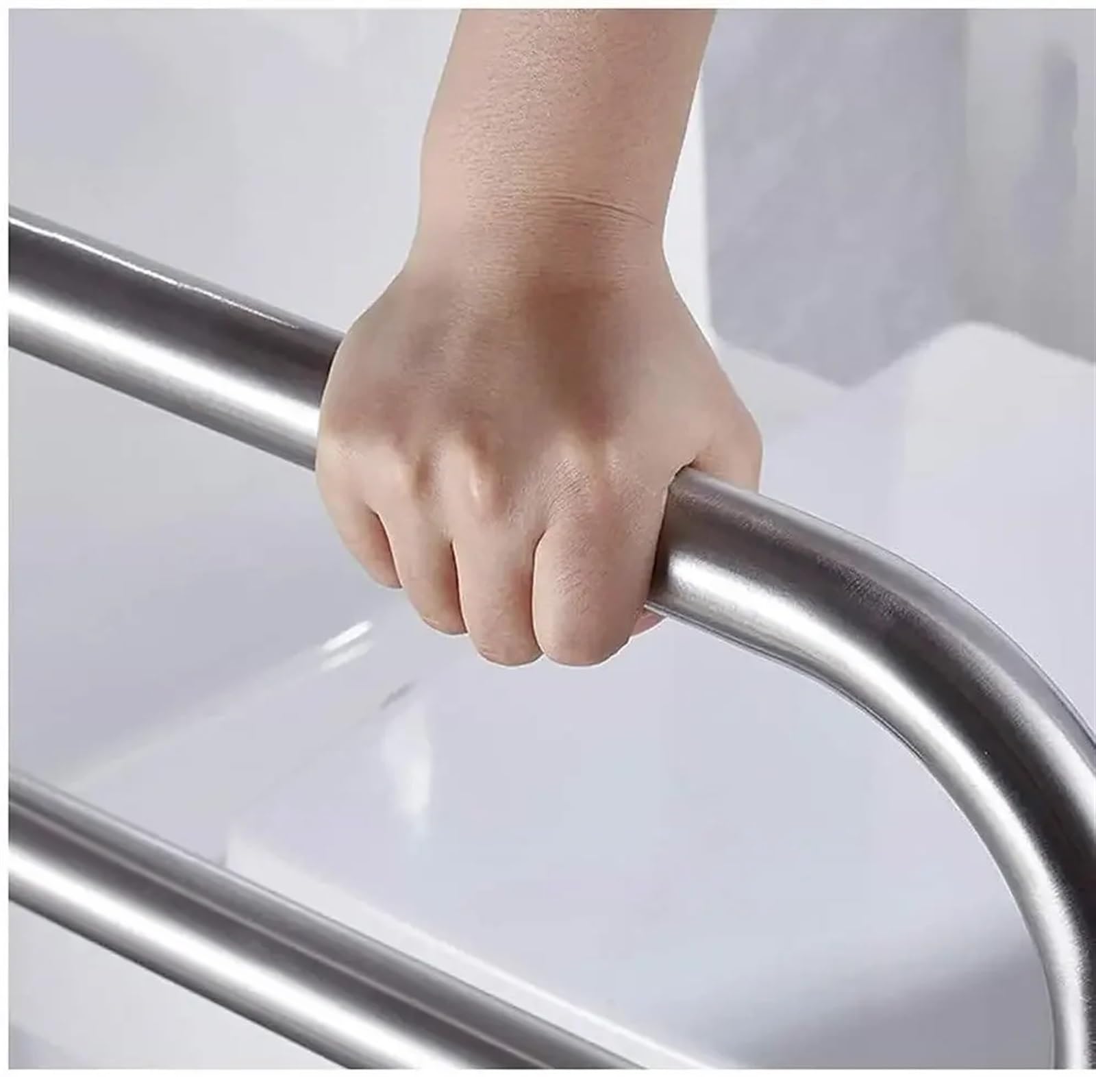 Barandilla plegable para el inodoro Barra de seguridad for baño en forma U, reposabrazos, pasamanos plegables, manija for bañera for embarazadas y personas mayores con discapacidad
