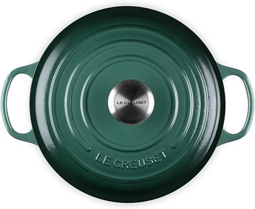 Miniatura 196 de Le Creuset 9 Qt. Signature Horno holandés redondo con pomo de acero inoxidable grabado Artichaut