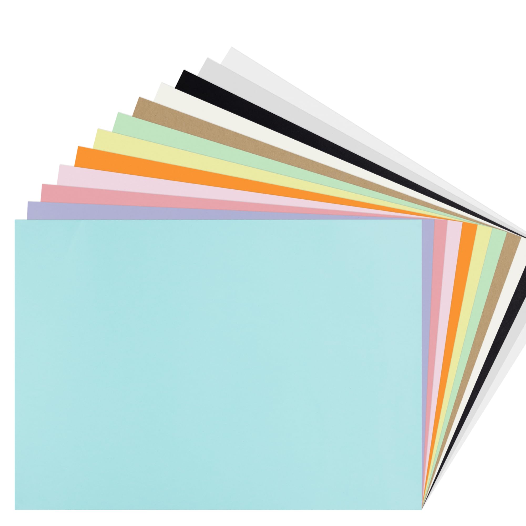 TRITART Coloured Paper A3 300 GSM - 60 Sheets Colour Fully Dyed Card for Crafts Origami School Assignments Wedding Cards & Children's Drawing - 12 Colours Light/Pastel