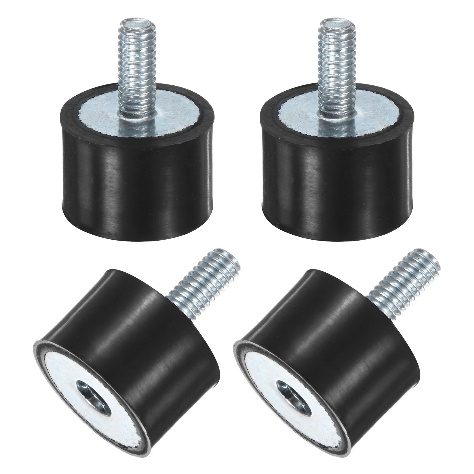 M METERXITY 4-Pack Rubber Mounts D25mmxH25mm Male/Female Vibration Isolators Cylindrical Shock Absorber W M8 x 20mm Studs for Air Compressor/Car/Pump/Boat/Garage Motor/Bobbins Rubber Isolators — Amazon image 18
