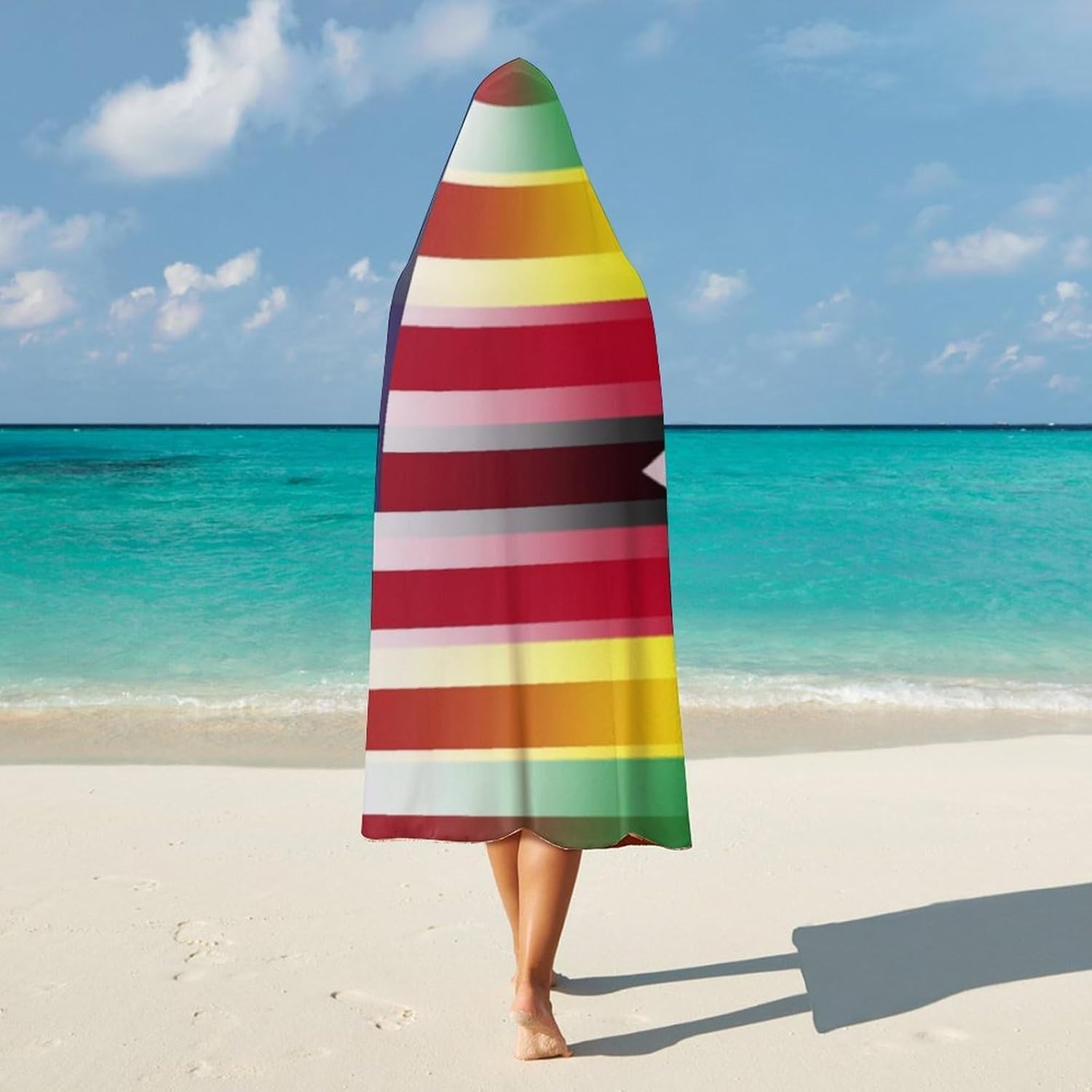 U.S.A Zimbabwe Flag Fashion Wearable Blanket Hoodie Fleece Throw Cloak Robe Unisex