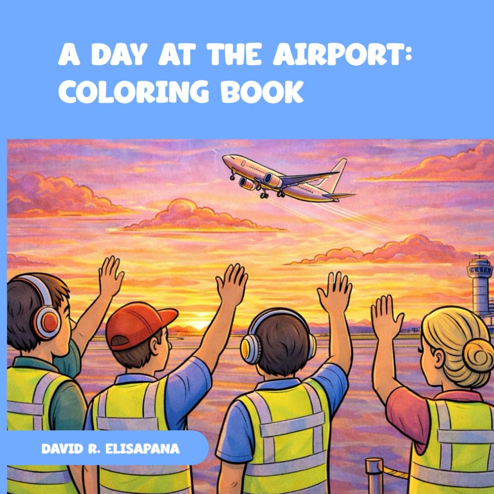 A DAY AT THE AIRPORT: COLORING BOOK