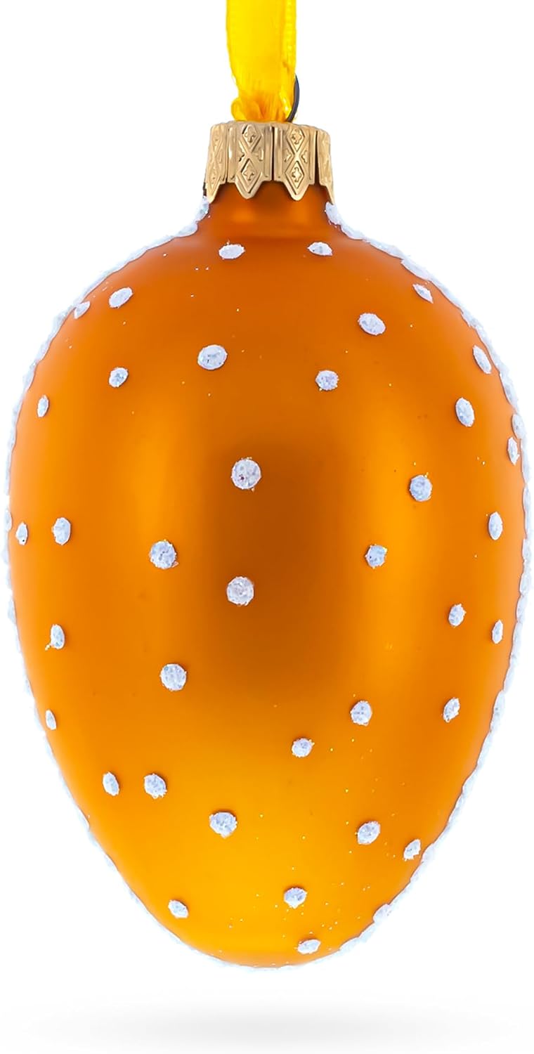 Santa with Lantern Glass Christmas Ornament 4 Inches - Image 3