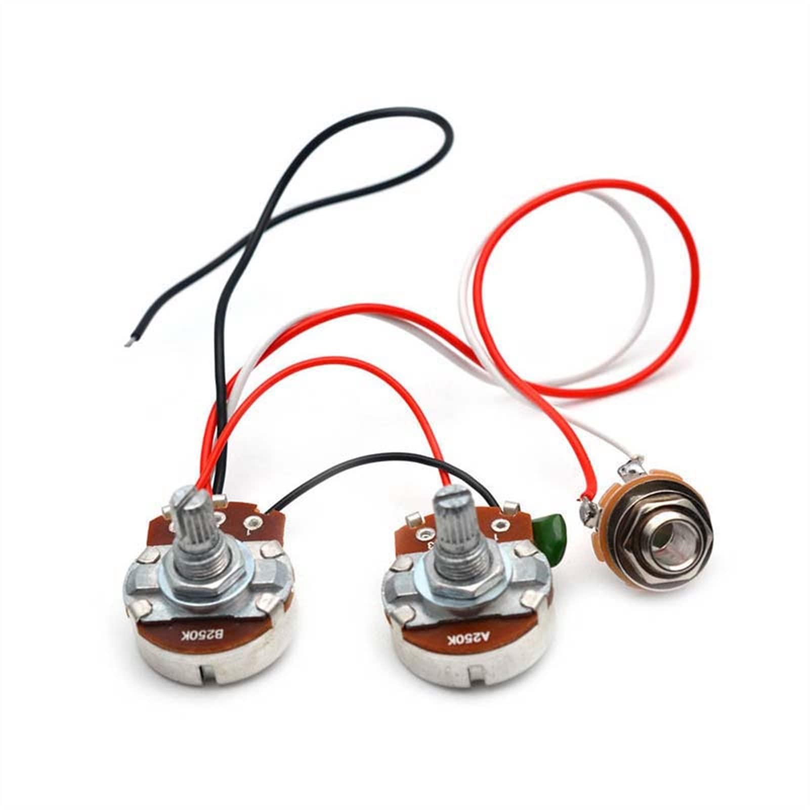 TSTS Juego De Arnés De Cableado De Bajo Precableado para Bajo De Precisión Kit cableado Guitarra