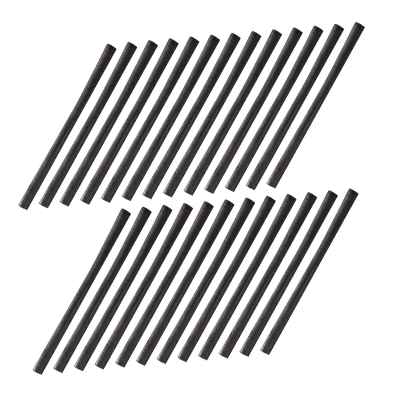 TOPPERFUN 25pcs Willow Sketch Pencils Carbon Pencils for Sketching and Basic Composition