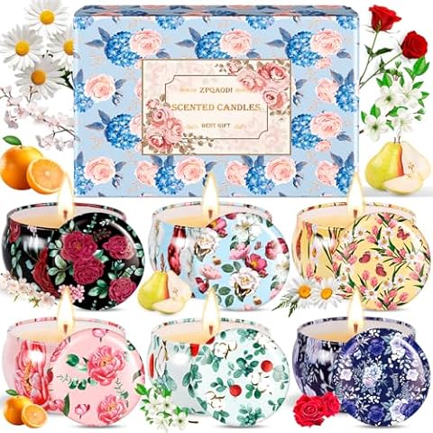 Lot de 6 bougies parfumées ZPQAODI Cover