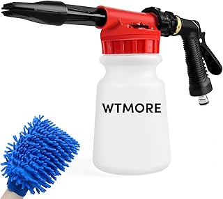 Car Wash Foam Gun Soap Car Wash Foam Cannon for Garden Hose Foam Sprayer Car Wash Soap Foam Gun for Boat Cleaning Foam Cannon Blaster Hose Foam Cannon Gun Quick Connector to Any Garden Hose