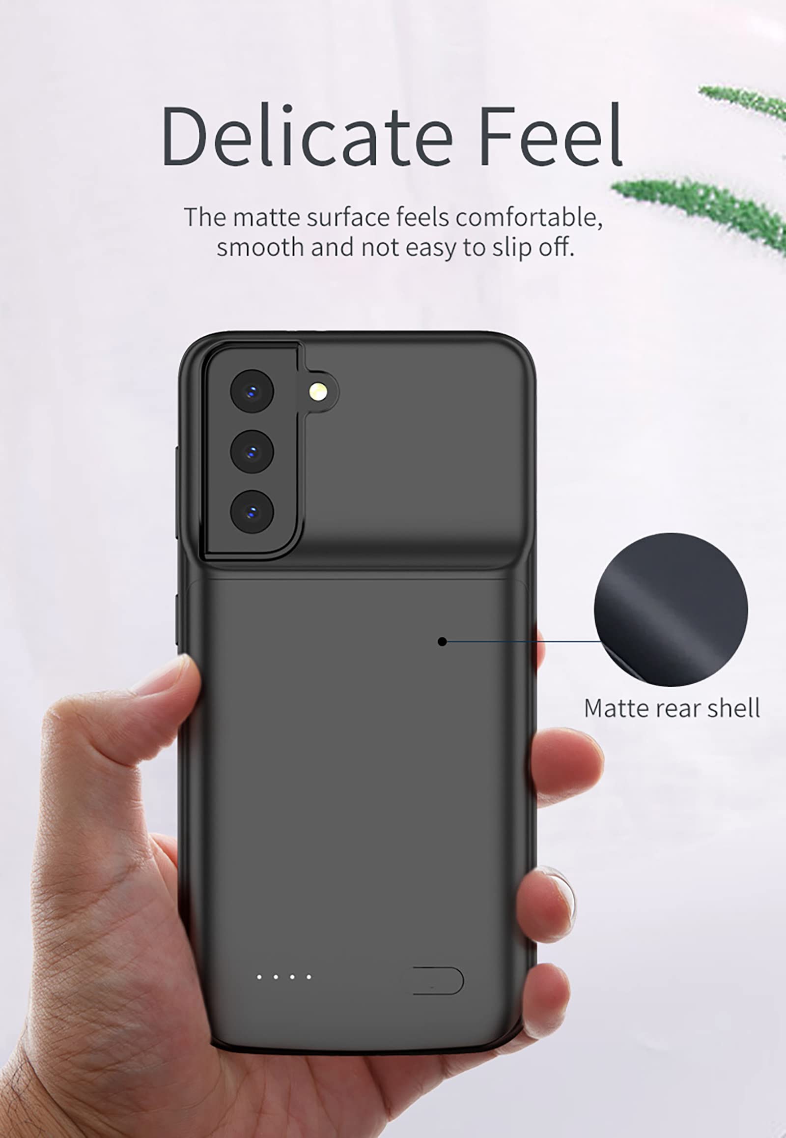 ELLENNE COVER BATTERIA PER SAMSUNG GALAXY S21 5G 6.2" RICARICABILE 4800MAH | COVER CON BATTERIA INTEGRATA PER SAMSUNG GALAXY S21 5G 6.2" BATTERY CASE CUSTODIA RICARICABILE SLIM SOTTILE 4800MAH