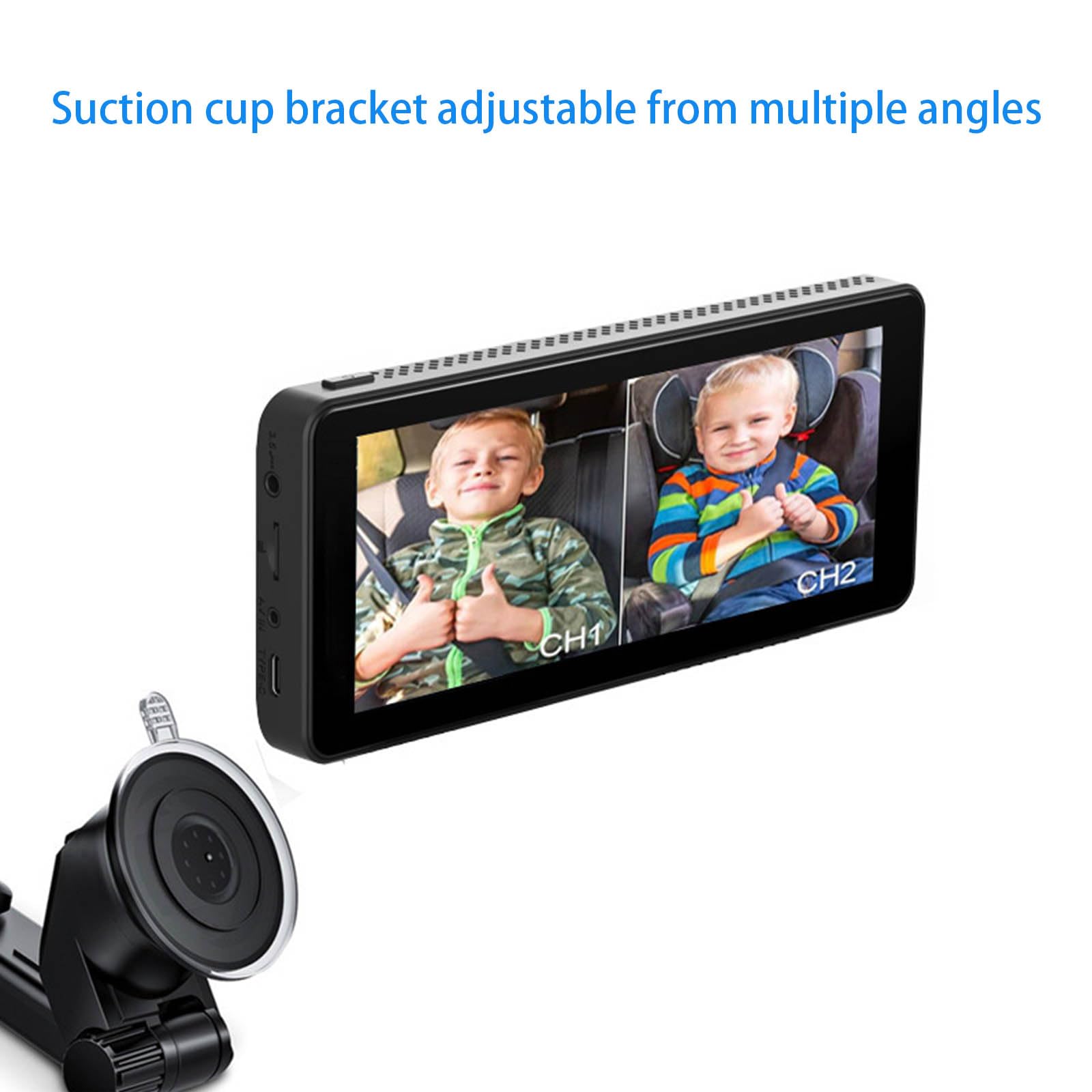 Moniteur pour bébé avec écran 7" Visibilité nocturne pour enfants Familles Installation facile Aucun outil nécessaire Plug and Play Moniteur bébé