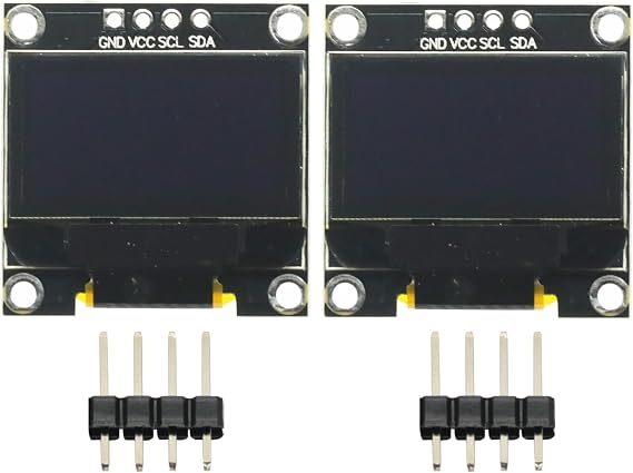2 Pcs 0.96 inch IIC I2C Serial White OLED Display Module 128X64 I2C SSD1306 12864 LCD Screen Board 0.96 for Arduino Raspberry Pi