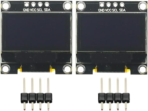 2 Pcs 0.96 inch IIC I2C Serial White OLED Display Module 128X64 I2C SSD1306 12864 LCD Screen Board 0.96 for Arduino Raspberry Pi