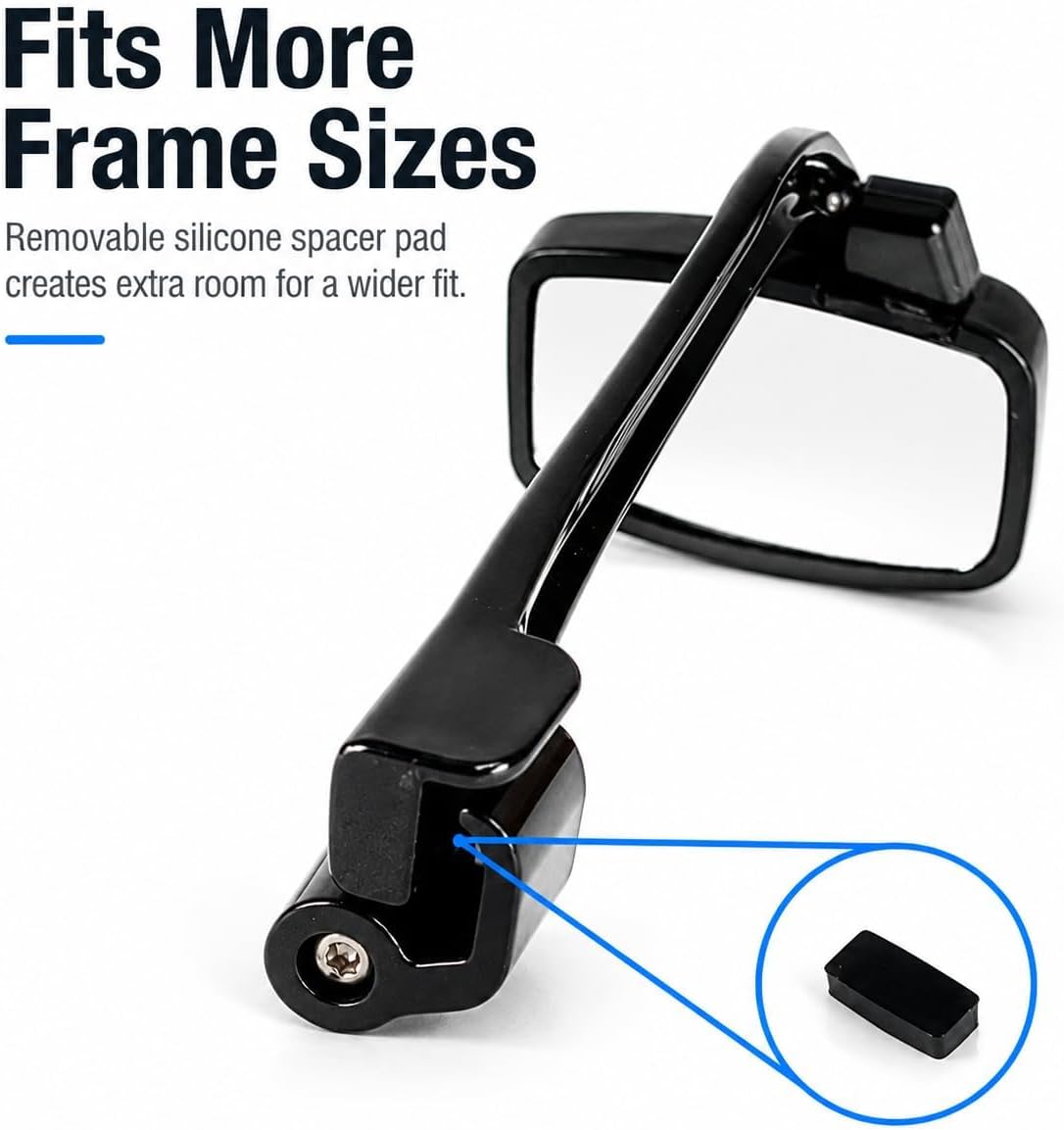 Bike Mirror for Cycling Glasses, 15g Clip-On Bicycle Rear View Mirror