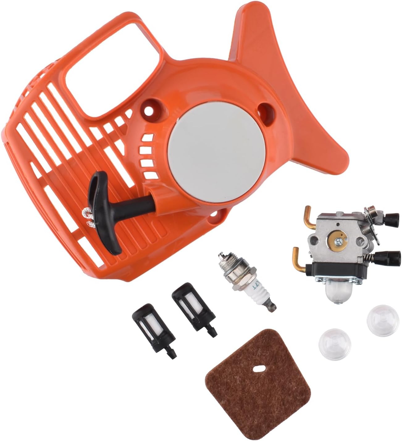 Recoil Starter Carburetor Air Fuel Filter Kit for STIHL FS55 FS46 FS45 FS38 FC55 HL45 KM55 String Trimmer Edger Weedeater