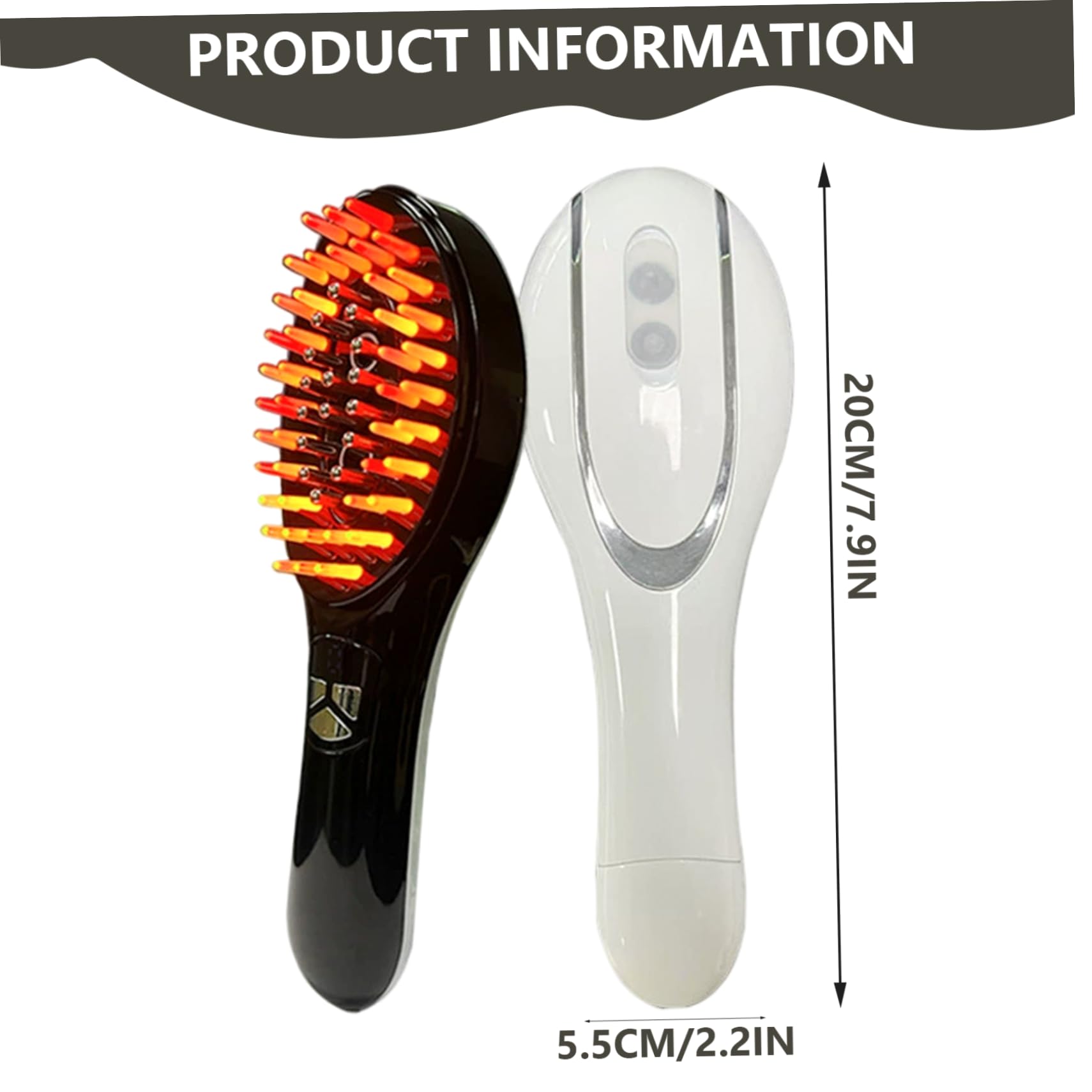 Masajeador eléctrico del cuero cabelludo con luz roja, cepillo para el crecimiento del cabello 2 en 1 con nanospray, rodillo de microcorriente EMS y vibración para el cuidado y relajación cuer