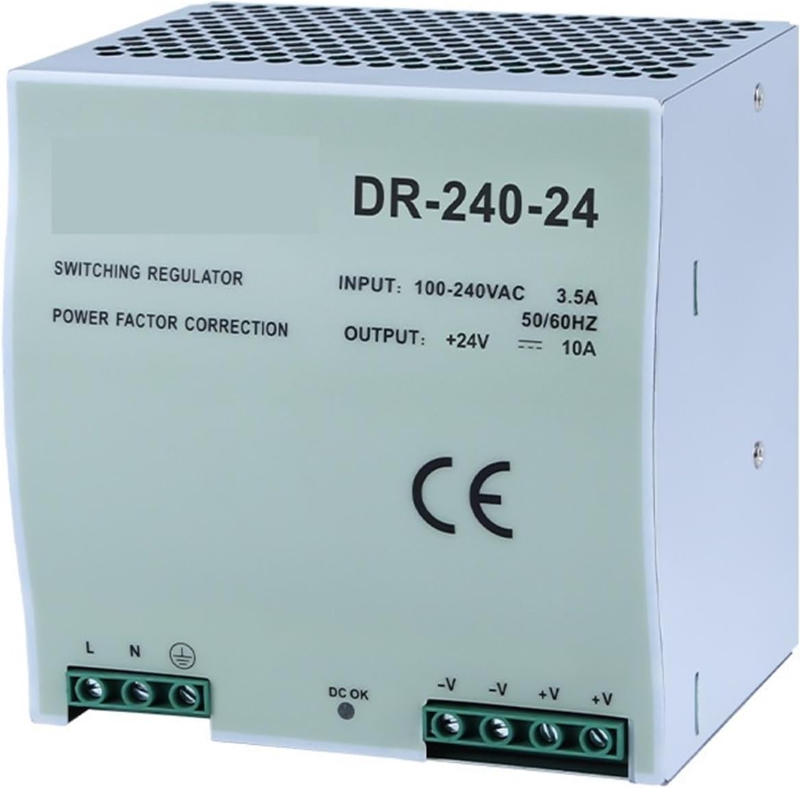 DR-240W-24V10A 12V20A Industrial Grade Rail Switching Power Supply 220 Turn DC Transformer(DR-240-24V10A)
