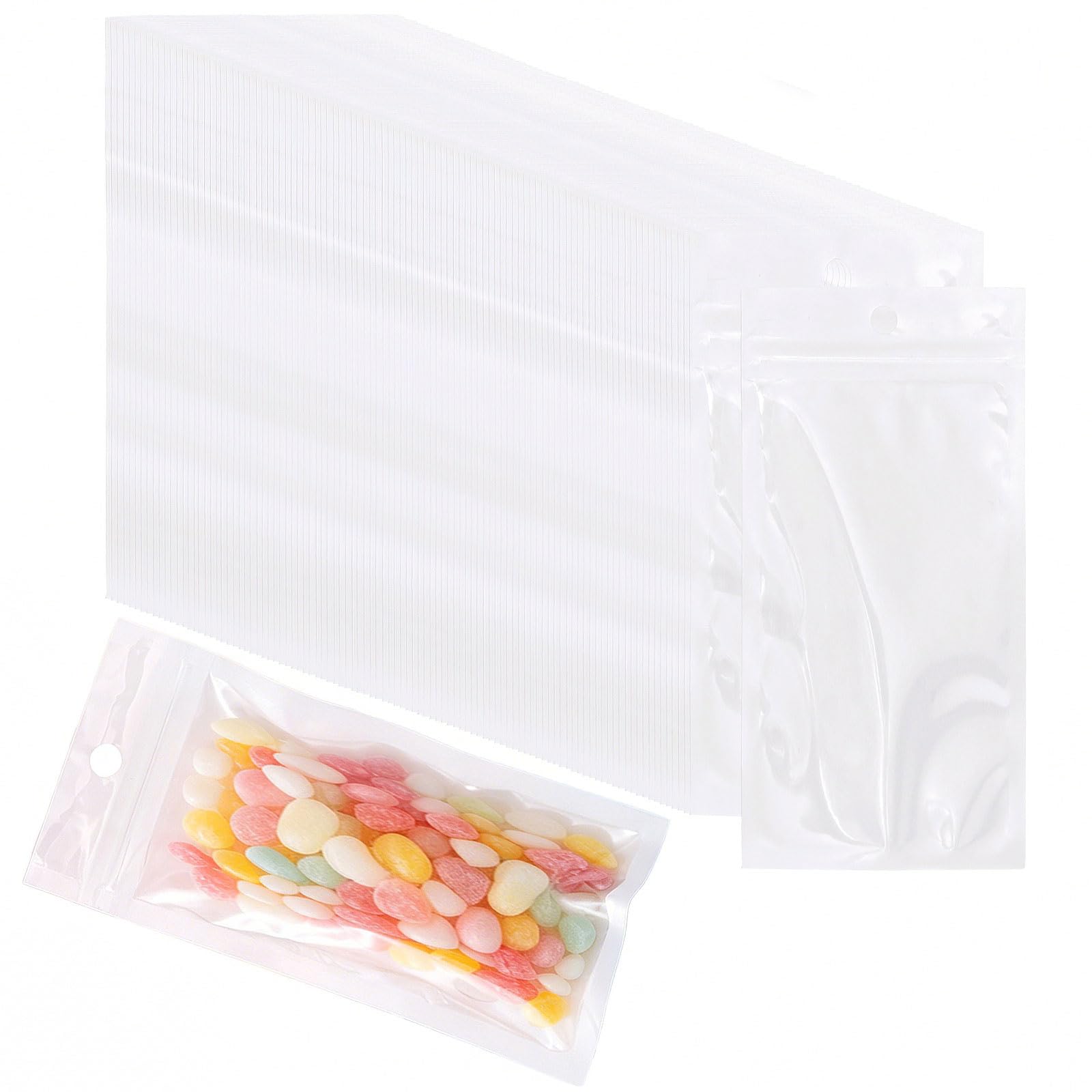 Amazon.com: Ellbest 200pcs Clear Front Zipper Bags, 2.75mil 3.35x6