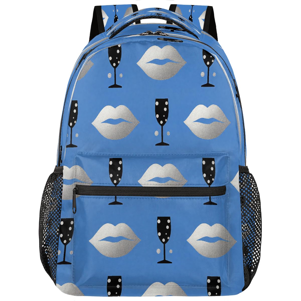 Mochila de viaje juvenil azul champán para campus y escapadas 8