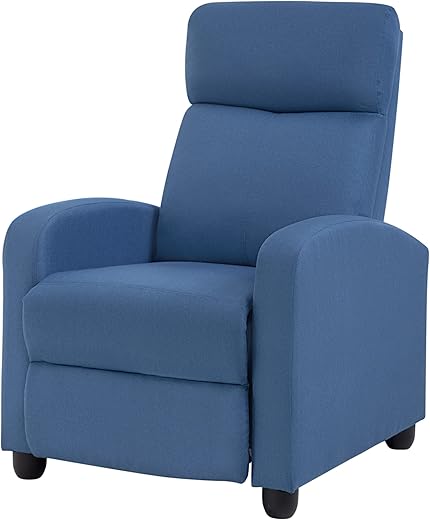 BestMassage Recliner Chair for Living Room Winback Home Theater Seating Single Sofa Massage Recliner Sofa Reading Chair Modern Reclining Chair Easy Lounge with Fabric Padded Seat Backrest. B0814KMDXD