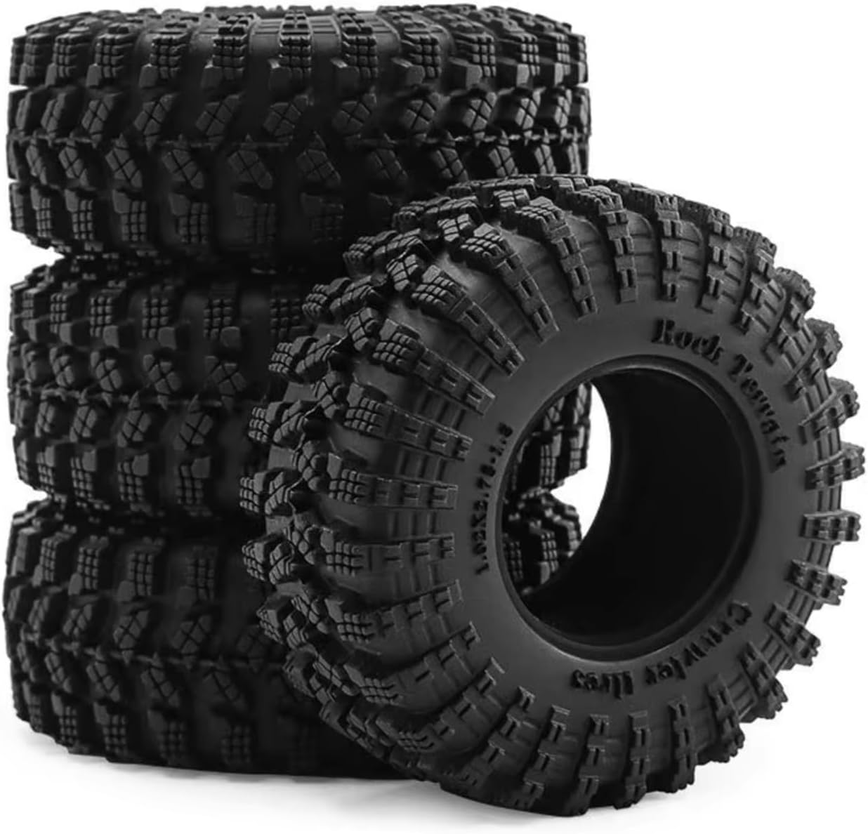 RCカー用ホイールリム For SCX24 For TRX4M 1/24 1/18 1.3インチホイール ゴムタイヤ 胎児スキン 4