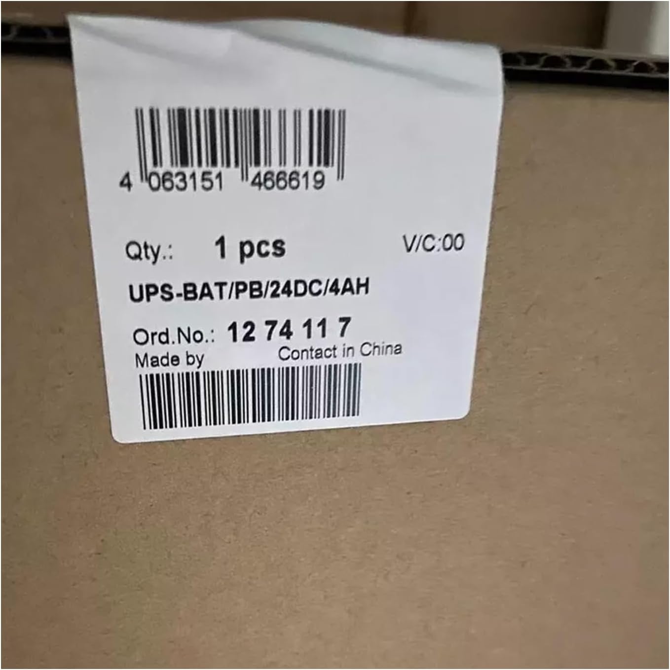 UPS-BAT/PB/24DC/4AH 1274117 UPSBAT/PB/24DC/4AH 1274117
