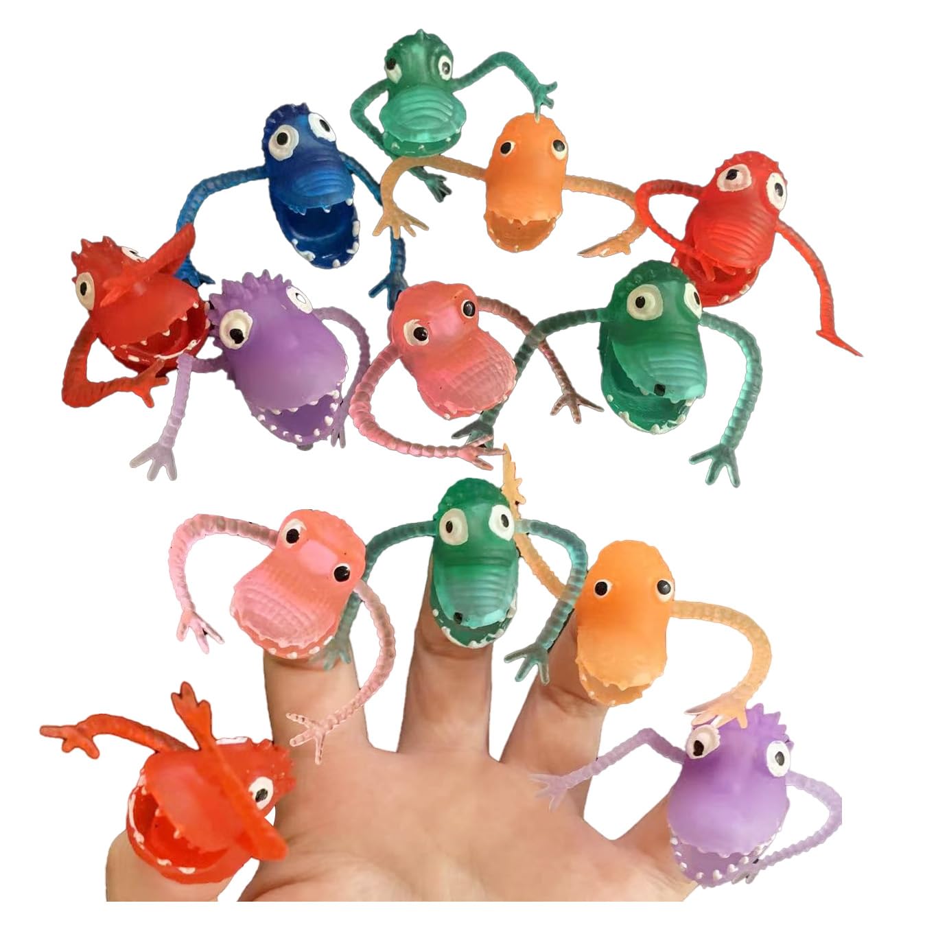 Amazon.com: Lynkaye Monster Finger Puppets 12 Pcs Dinosaur Head