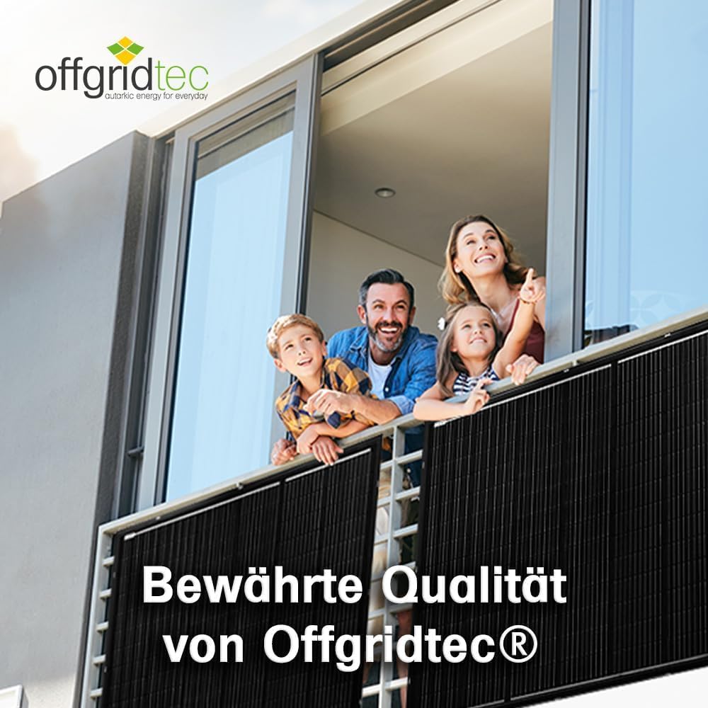 Offgridtec OLP PERC V2 Panel solar de 100 W, 12 V, tecnología de tejas