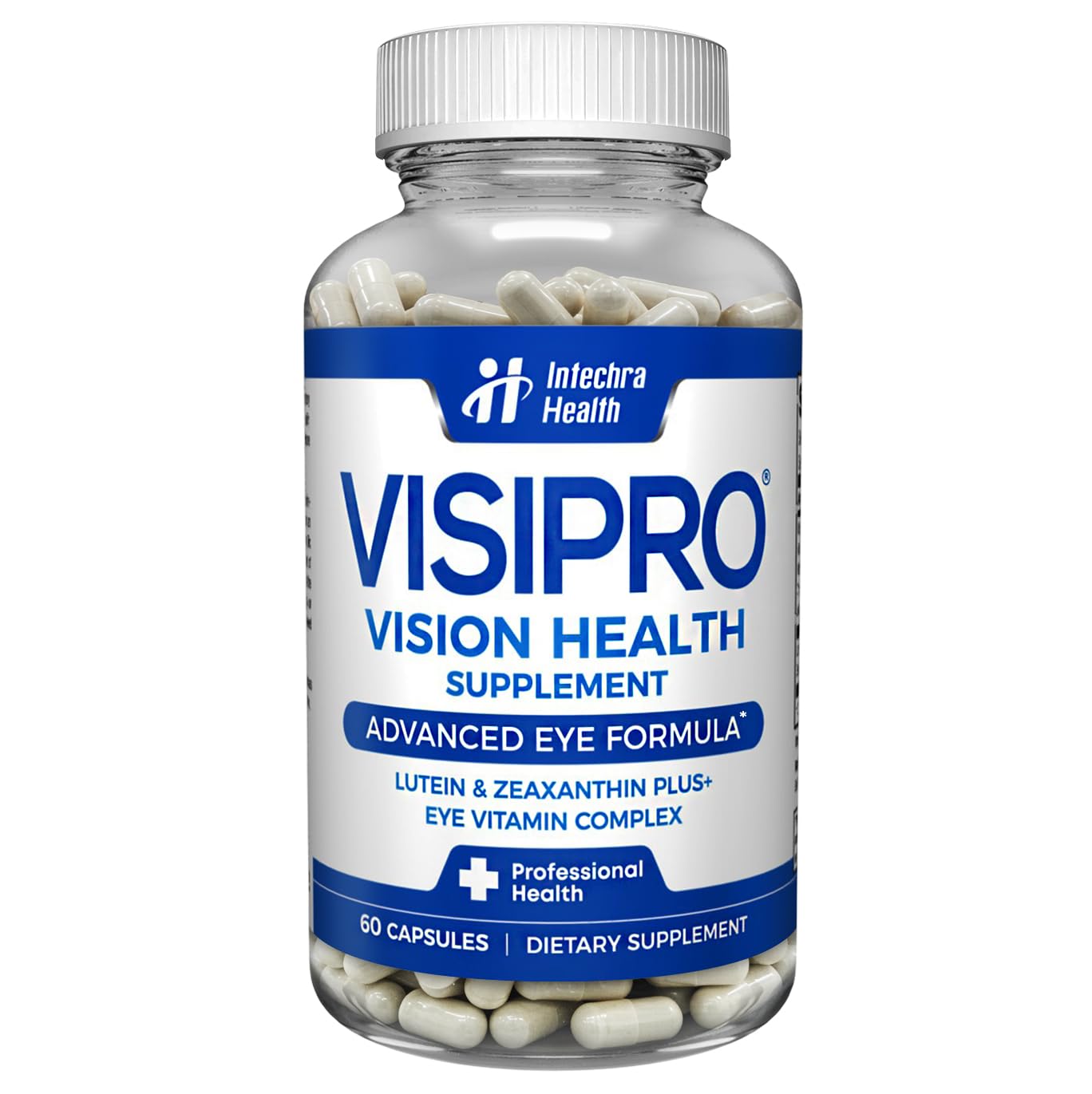 VISIPRO® 20-20 New Vision Health Supplement - Advanced Eye Vision Vitamins for Complete Eye Health, Vision Support & Macular Free Radical Defense - 60 Veggie Caps