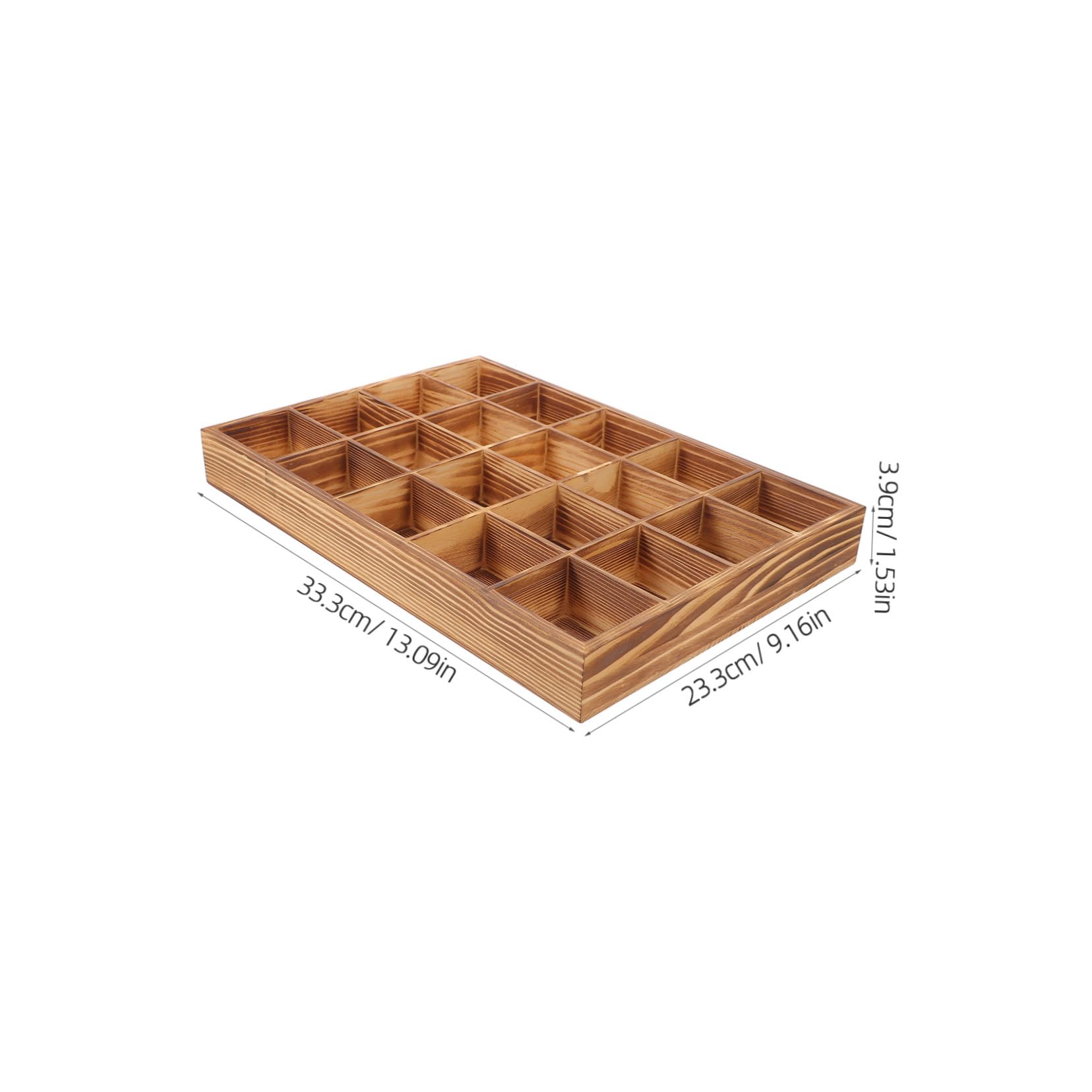 Holz Fachbox mit 20 Fächern zur Sortierung für Socken und Krawatten
